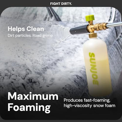 Sun Joe Snow Foam Car Wash Soap & Cleaner Concentrate, Orange Vanilla Scent, 1 Gallon - Cleaning Solution for Automotive Vehicles, Vinyl, Aluminum, Wood, & Brick Surfaces, SPX-FCS1G-COC - style: Orange-Vanilla Car Snow Foam Cleaner