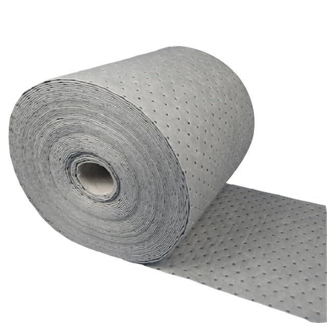 Universal Absorbent Roll | Oil Spill Absorbent Pads for Garage & Automotive | 150" L x 15" W Super Absorbent Mats | Oil Absorbing Sheets for Multi-Purpose Use