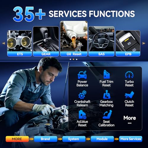 MUCAR 892BT AI-Assisted Bidirectional Scan Tool, Full System OBD2 Scanner, Bi-Directional OBD2 Scanner Diagnostic Tool,ECU Coding, 35 Services, FCA Autoauth, CANFD and DOIP, Free Lifetime Updates