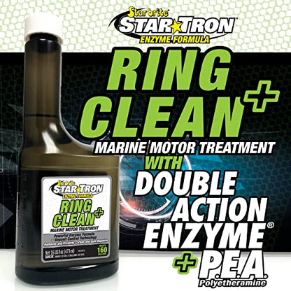 Star Brite Star Tron Ring Clean Plus Deposit Control - Cleans Injectors, Valves, & Entire Engine to Restore Power & Efficiency - 16 OZ Treats 160 Gallons (095616) - style: 16 Ounce