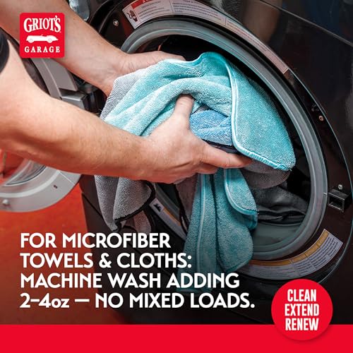 Griot's Garage Microfiber and Foam Pad Cleaner, Removes Polish, Wax, and Sealant Residue, Restores Your Car Cleaning Cloths' Effectiveness, 11078, 35 oz - size: 35 Fl Oz (Pack of 1)