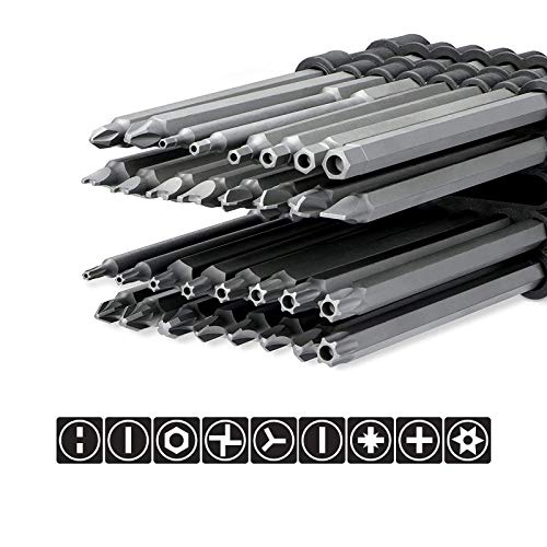 32PCS 6 Inches Extra Long Security Bit Set for Screwdrivers