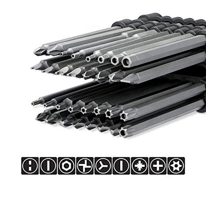 32PCS 6 Inches Extra Long Security Bit Set for Screwdrivers