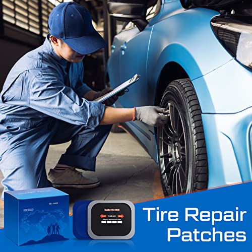 Tallew 20 Pcs Tire Patch Heavy Duty Rubber Patches Radial Repair Patch Tube and Tire Plug Kit Emergency Repair Tool for Puncture Car Truck Bus Tractor Vehicle - size: 2.56 x 3.15 Inch