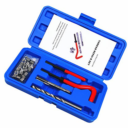 25pcs Thread Repair Kit M8 x 1.0mm Metric Thread Repair Insert Kit | Compatible Hand Tool Set for Auto Repairing (M8-1.0)