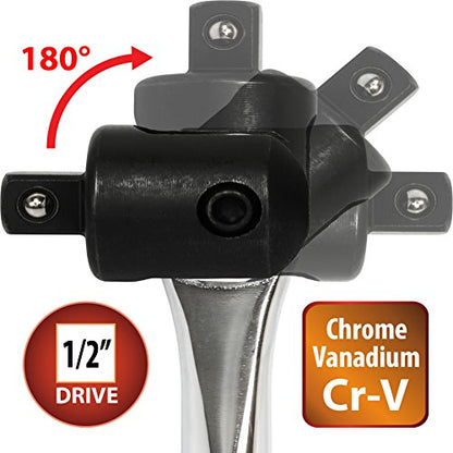 EPAuto 1/2-Inch Drive by 24" Length Breaker Bar, CR-V Steel - color: Chrome, size: 24'' Length - 1/2-Inch Drive