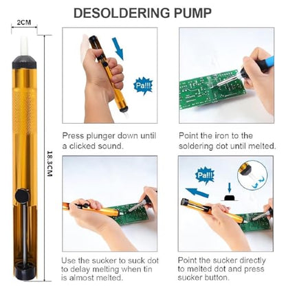 Electric Soldering Iron, Adjustable Temperature Soldering Iron Kit, 5pcs Solding Tips, Digital Multimeter Kit, Multi Tester, NCV, TRMS 6000 Counts, Smart Auto-Ranging, Voltage Tester