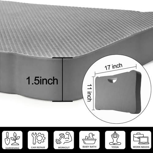 ZENFUN 3 Pack Kneeling Mats, Heavy Duty Thick Foam Kneeling Pad, Shock Absorbent Pads, High Density Premium Kneeling Pads for Yoga Exercise, Foam Kneeler Mat Garden Cushions, Water Proof