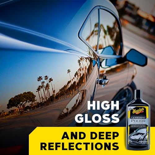 Meguiar’s Ultimate Polish – High-Gloss Polish for a Show Car Shine – Permanently Removes Light Swirls to Produce a Deep, Wet Reflection with a High Gloss Shine - Easy to Use, 16 Oz - size: 16 Fl Oz (Pack of 1), style: 16 Oz