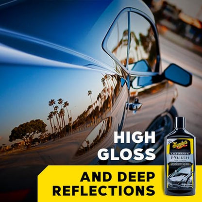Meguiar’s Ultimate Polish – High-Gloss Polish for a Show Car Shine – Permanently Removes Light Swirls to Produce a Deep, Wet Reflection with a High Gloss Shine - Easy to Use, 16 Oz - size: 16 Fl Oz (Pack of 1), style: 16 Oz