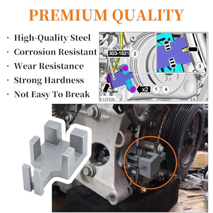 Camshaft Alignment Timing Kit Compatible with Ford 2.0L 2.3L EcoBoost 2019+ | Includes Crank Sensor Alignment Tool Crank Locking Tool, Replaces 303-1685 303-1521 303-748 - size: 4pcs