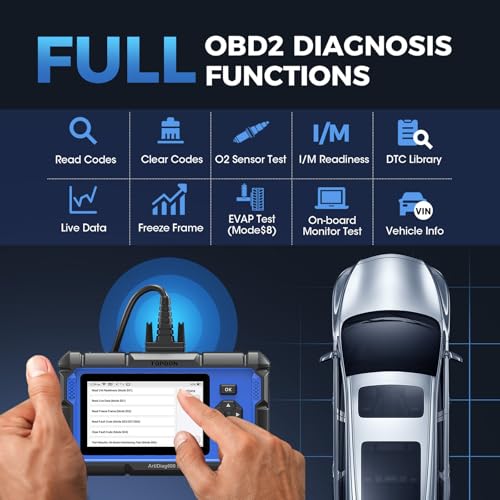 TOPDON AD600S OBD2 Scanner, Engine ABS SRS Transmission Diagnostic Tool | Lifetime Free Upgrade, 9 Reset Services Scan Tool, CAN-FD, Oil/Brake/BMS/SAS/DPF/TPMS/ETS Reset/ABS Bleeding, Injector Coding