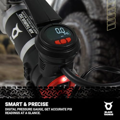 Portable Air Compressor, 19A 120 PSI (8.27 BAR) On‑Board & Offroad Tire Inflator for Cars, Trucks, 4×4 Vehicles Automatic Pressure Control with Dual‑Motor Options, Air Compressor 252 - style: Air Compressor 252