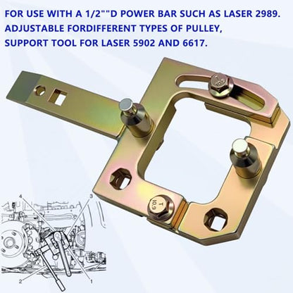 ZKTOOL EN-49979 Crankshaft Pulley Holding Tool for Vauxhall/Opel Chevrolet Cruze Cadillac ELR Adam Meriva - Securely Remove Crankshaft Pulley Bolts