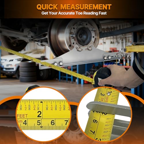 Toe Alignment Tool Toe Plates Wheel Alignment Tool Automotive with 2 Tape Measures and 1 Digital Angle Finder Provides Accurate Fast Wheel Alignment Measurements for Car, ATV, UTV - size: Applicable to M12 hub bolts