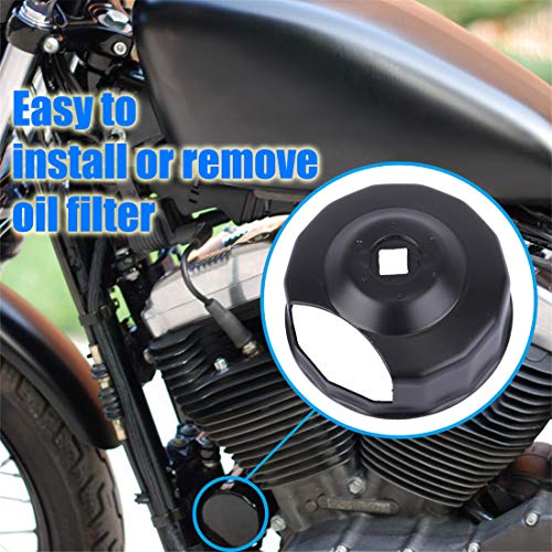 Kiwi Master 76mm 14 Flutes Oil Filter Wrench for 1984-2021 Harley | Spin-on Oil Filters (Except '15-later XG) Twin Cam Oil Filters with 76mm x 14 Flutes (Crank Sensor)