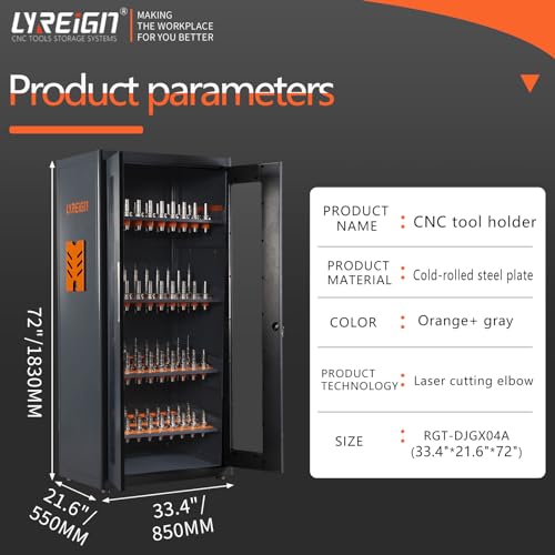Large Capacity Tool Storage Cabinet, CNC Tool Holder Station Rack With Lock, Multi-Purpose Suitable for Machinists and Workers - size: CAT40/BT40-120CAP