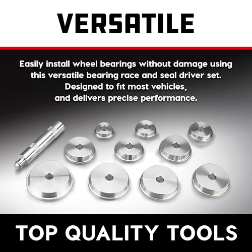 Powerbuilt 11 Piece Master Bearing Race and Seal Driver Tool Set, Bearing Press Kit, Seal Installer Bearing Driver Kit for Bearing Installation, Storage Case - 648996 - style: 11 Piece