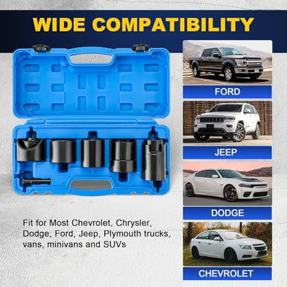 DASBET 14PCS Master Ball Joint Remover Installer Adapter Tool Set, Ball Joint Press Kit for Removal & Installation, Ball Joint Service Tool Compatible with Most 2WD & 4WD Cars, Trucks & SUVs