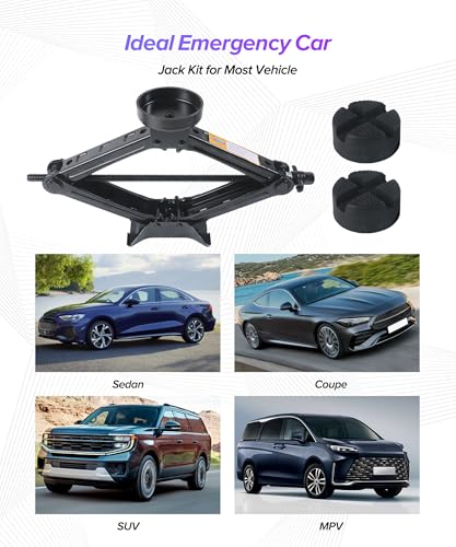 2.5 Ton Car Jack,Car Accessories Portable Scissor Jack,Universal Tire Jacks,Automotive Tire Changing Kit,Compatible with Cars,SUV,RV,Sedan,Trucks,MVP,Minivan,Van,and Other Vehicles