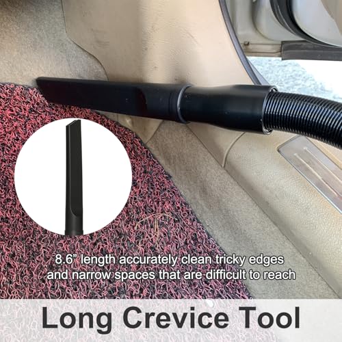 1-7/8" Wet Dry Vacuum Attachment Kit for Shop Vac, Dusting Brush Extension Hose Crevice Tool and Adapters, Compatible with Shop Vac Rigid Craftsman Vacmaster More 1 7/8" 1-3/8" 1-1/4" Vac Hoses