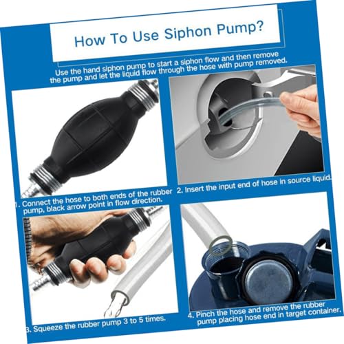 FOMIYES Manual Suction Hose Pump for Car and Fish, Water and Oil Transfer Siphon Tube with Sturdy Pvc Material, and Liquid Suction Kit for Automotive and Aquarium Use