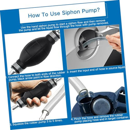 FOMIYES Manual Suction Hose Pump for Car and Fish, Water and Oil Transfer Siphon Tube with Sturdy Pvc Material, and Liquid Suction Kit for Automotive and Aquarium Use