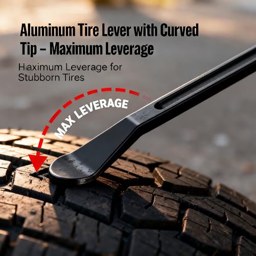 Motorcycle Tire Spoons,10/13/22/27/32(0.39''/0.51''/0.87''/1.06''/1.26'')Tire Iron Lever Tool Spoon Wrench Set Motorcycle Tire Change Kit Compatible with Pit/Dirt/MX Motorcycles XC SX(Black) - color: Black