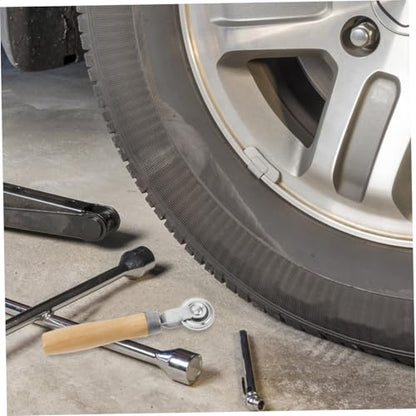 Mobestech 2pcs Car Tire Patch Roller Tool Wood Handle Tire Repair Rollers for Cars Motorcycles and Compact and Portable