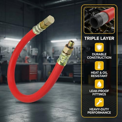 Oil Drain Hose Replacement 3/8" NPT for B & S Tecumseh Kohler STAN1438 1723165SM 116-4924 - color: Red