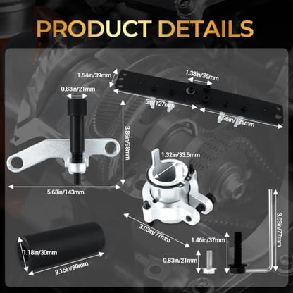 DTLHCNCT Timing Tool Kit for GM Ecotec | Compatible with Chevy Onix/Tracker 1.0/1.2L 3-cyl. Flywheel lock, crank holder + 22mm socket. Replaces CR490/A/B/C