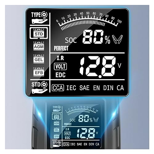 12V 24V LCD Digital Car Battery Tester Automotive Cranking Charging Test Analyzer CCA Internal Resistance Measuring Instrument Fast Accurate Detection