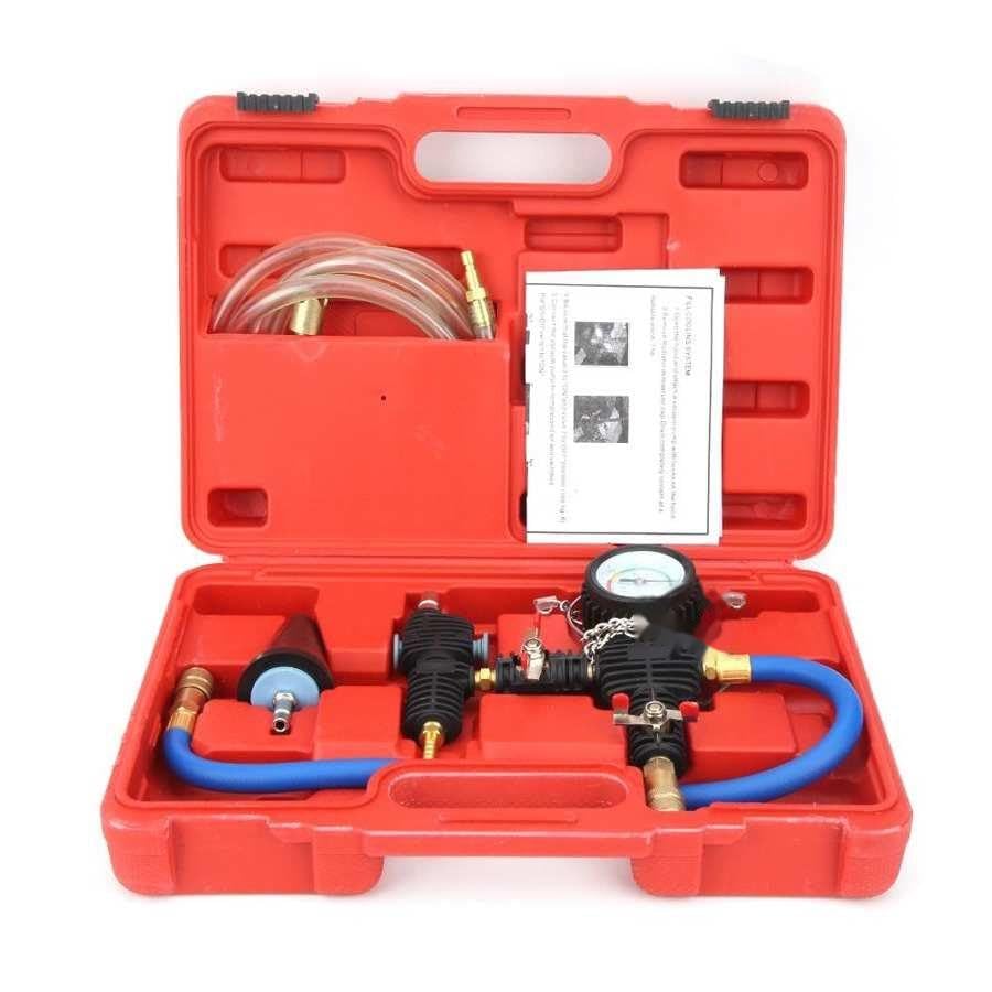 Cooling System Vacuum Purge & Coolant Refill Kit with Carrying Case for Car SUV Van Cooler Vacuum Purge Tool