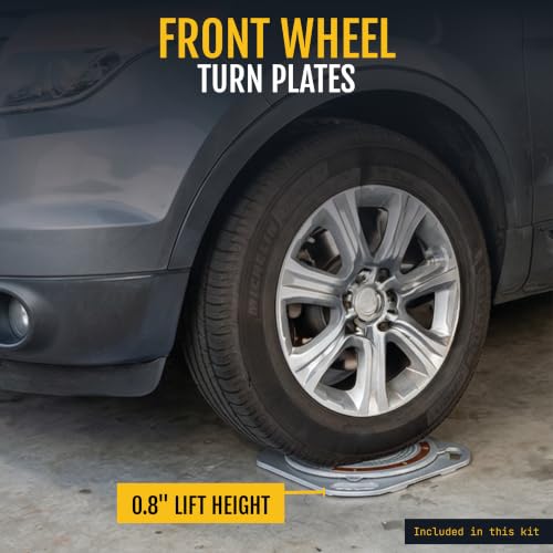 Wheel Alignment Dual Kit, Two Clamps, Two Gauges, Turn Plates, Drive-On Ramps, 6-Piece, DIY Home Garage - style: Dual (6-Piece)