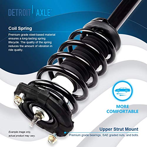 Detroit Axle - 2pc Rear Struts for 2000-2001 Infiniti I30, 2002-2004 I35, 2000-2003 Nissan Maxima, 2 Struts & Coil Spring Replacement Shocks Assembly - size: 171327 x2/PAIR