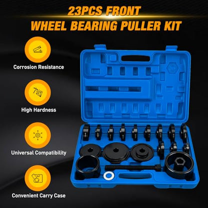 GOOACC Wheel Bearing Removal Tool Kit, 23PCS Wheel Bearing Press Kit for Front Wheel Drive Bearing Removal & Installation Universal Hub Bushing Press Sleeves Puller Tool Set with Sliding Screws Blue - color: 23pc Wheel Bearing Removal Blue