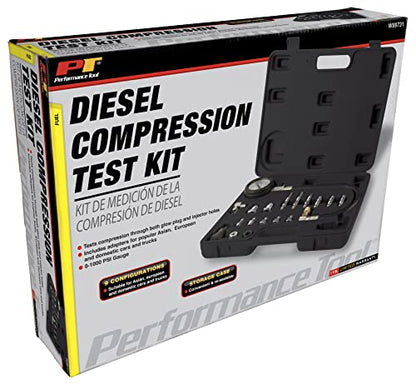 Performance Tool W89731 Diesel Compression Test Kit - Professional Grade Diagnostic Tool for Accurate Engine Performance Analysis and Maintenance - style: Diesel Compression Test Kit