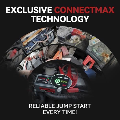 LOKITHOR JC400 9-in-1 Battery Charger and Jump Starter, 2500A 12V Portable Jump Box for Car Upto 8.5L Gas/6.5L Diesel, 750mA/1A/2A, 6V/12V Automotive Battery Maintainer, Trickle Charger and Desulfator