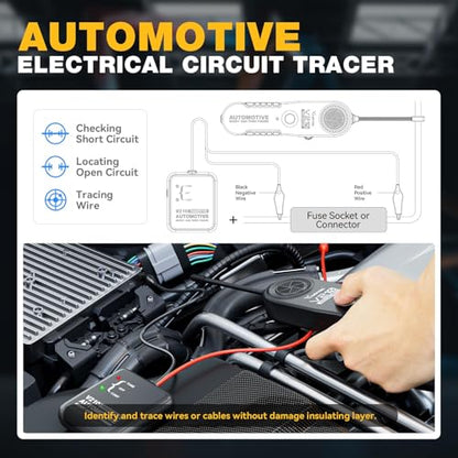 VDIAGTOOL V210 Wire Tracer Electrical Circuit Breaker Finder Automotive Open & Short Circuit Finder Circuit Tester Fault Probe Wire Tracker Electrical DC 6-42V for Cars, Motorcycle