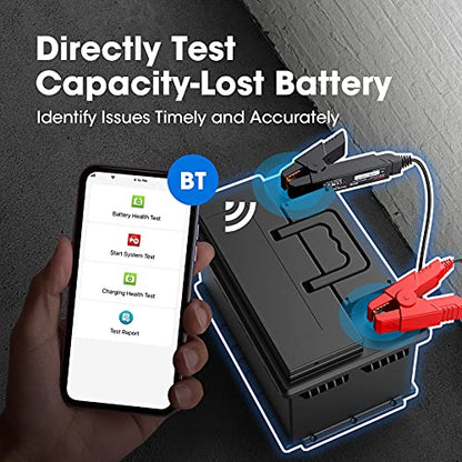 Car Battery Tester, LAUNCH BST360 6V 12V Battery Load Tester Auto Alternator Analyzer for CCA, AGM, GEL Type, Compatible with Android/iPhone/LAUNCH X431 Diagnostic Tools, Bluetooth Connection