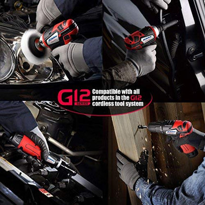 ACDelco Tools ARW1209-K92 G12 Series 12V Li-ion Cordless ¼” & 3/8” Ratchet Wrench Combo Tool Kit with 2 Batteries and Canvas Bag