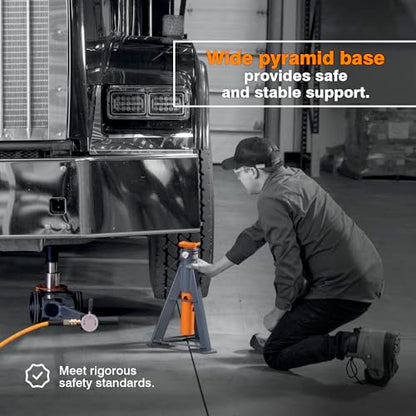 13.2-ton Professional Jack Stands (X2), Suited for Heavy Trucks, Lifting Range up to 29 5/8'', Sold in Pair. - size: 13.2-Ton professional Jack Stands