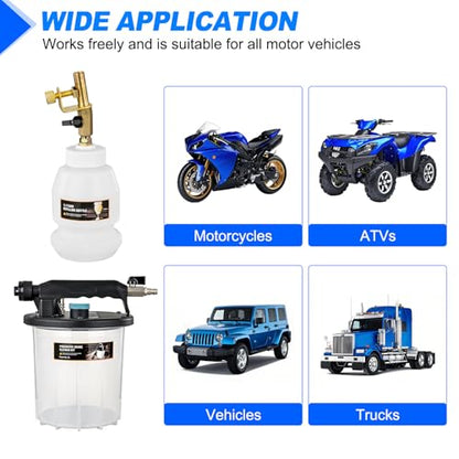 GOOACC Brake Bleeder Kit 3L Pneumatic Brake Bleeder Vacuum Pump One Person Brake Clutch Pressure Bleeder Flush Kit with 3L Fluid Extractor 1L Refilling Bottle 18PCS Adapters Brake System Bleeding Tool - size: 3L Pneumatic