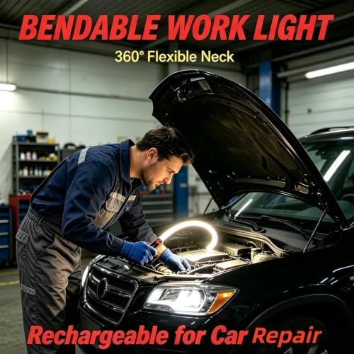 Flexible LED Work Light Stick Rechargeable Bendable Mechanic Work Light
