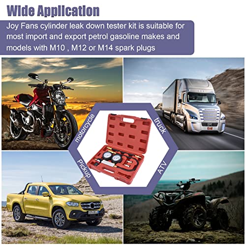 Cylinder Leak Down Tester,Compression Tester Automotive - Engine Cylinder Dual Gauge Leakdown Tester kit Diagnostics Tool