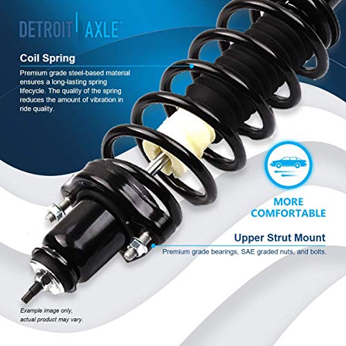 Detroit Axle - Rear Struts for 2011-2014 Chrysler 200, 2007-2010 Sebring, 2008-2014 Dodge Avenger, Complete 2 Struts with Coil Spring Replacement Ready Strut Shocks Assembly - size: 171126 x2/PAIR