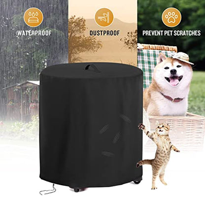 Kingling Cover for Shop Vac for 6 Gallon Shop Wet Dry Vacuums | Wet and Dry Shop Vacuum Cleaners Dust Cover Protection Black - 16''D x 20.8''H - size: 16''D x 20.8''H