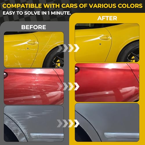 NUAN Car Scratch Remover Wax, Universal Premium Polishing Compound for Deep Scratches, 4 fl oz (120 ML), with Sponge and Cloth,White,NUAN scratch removal wax