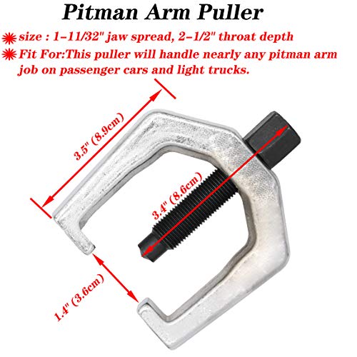 5 PCS Ball Joint Separator,Pitman Arm Puller,Tie Rod End Tool Set for Front End Service, Tool Kit Ball Joint Separator, Front End Service Tool Kit, 6295 Front End Service Set, Splitter Removal Kit