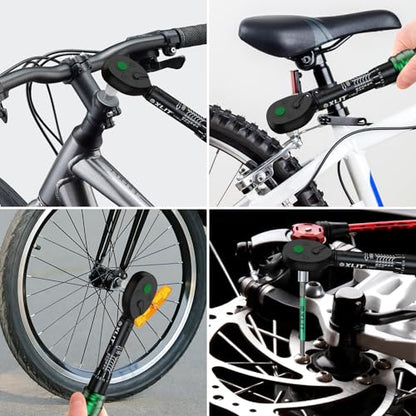 1/4" Bike Torque Wrench Set, 35 PCS Bicycle Click Torque Wrench and Bit Set, 17.7-177 in·lb/2-20Nm, Dual-Direction Adjustable 72 Tooth Ratchet, ±3% Accuracy, Road/Mountain Bike Cycling Tool Kit - size: 35PCS (2-20 Nm)